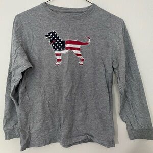 Kids The Black Dog long sleeve T shirt American flag size 8 unisex